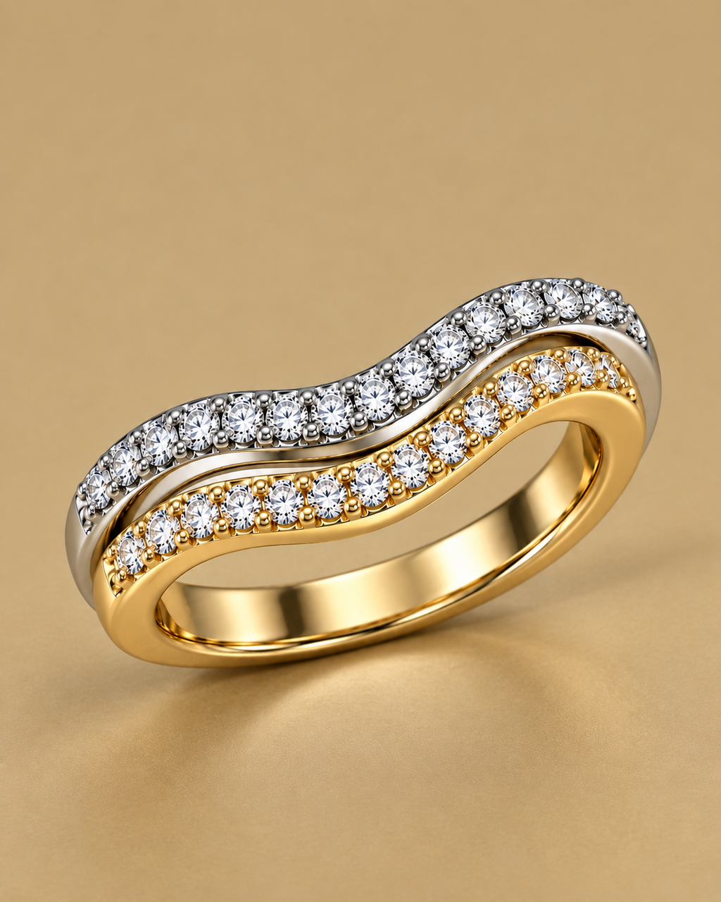 Diamond Wave Ring