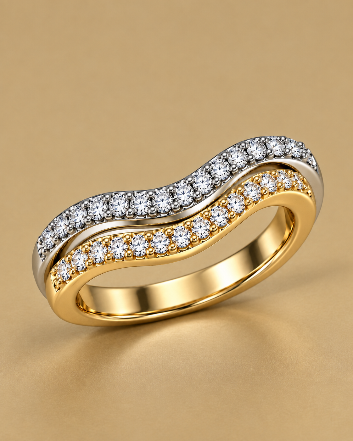 Diamond Wave Ring