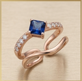 Sapphire Kite Ring