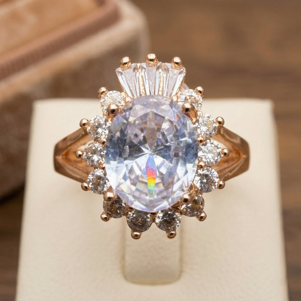 Sunburst Oval Halo