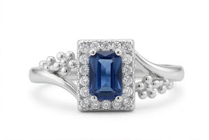 Sapphire Bypass Ring