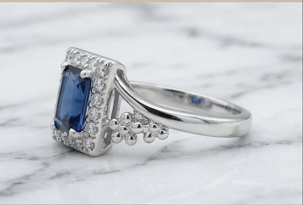 Sapphire Bypass Ring