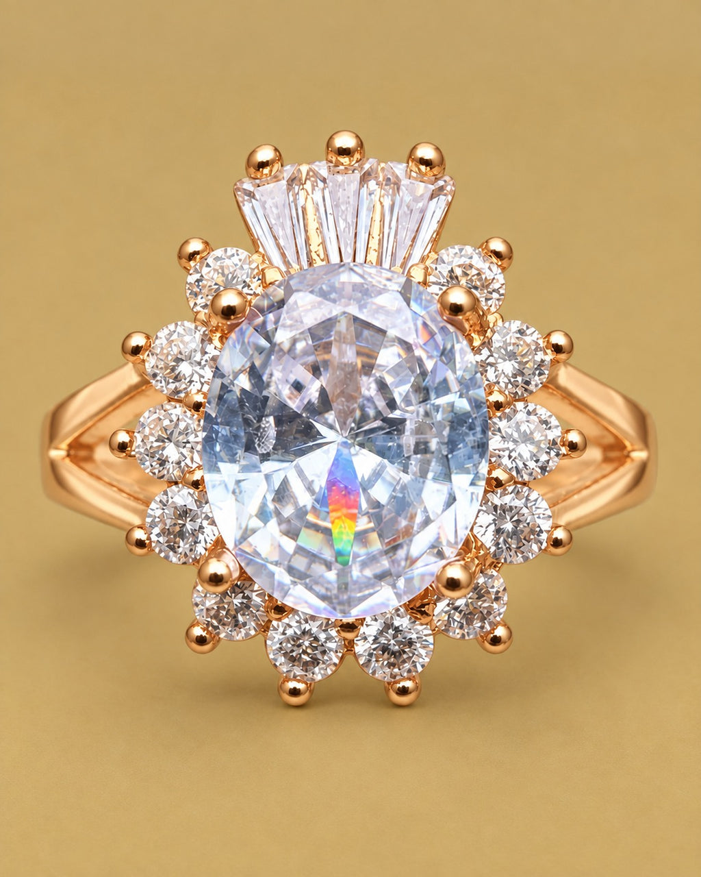 Sunburst Oval Halo
