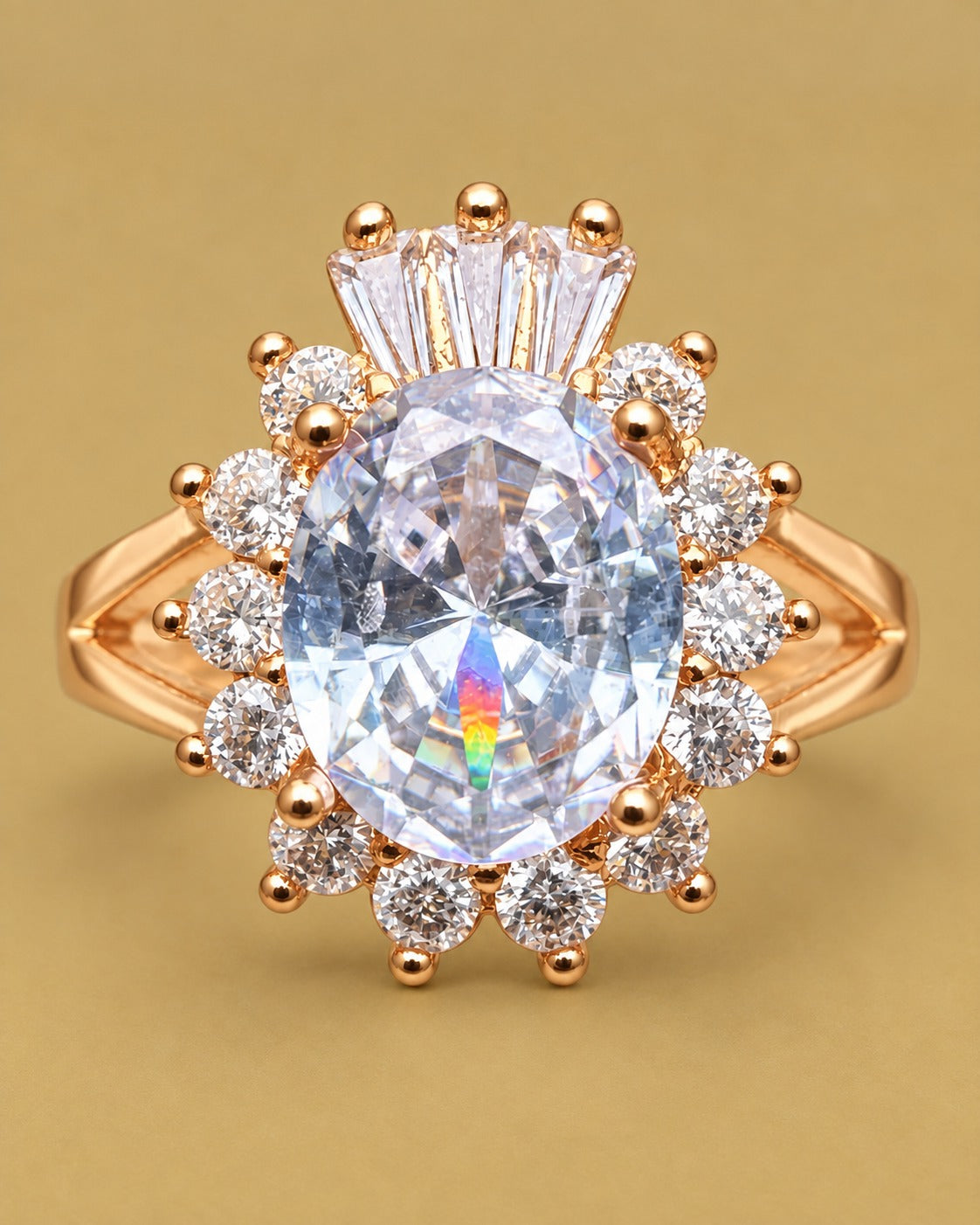 Sunburst Oval Halo