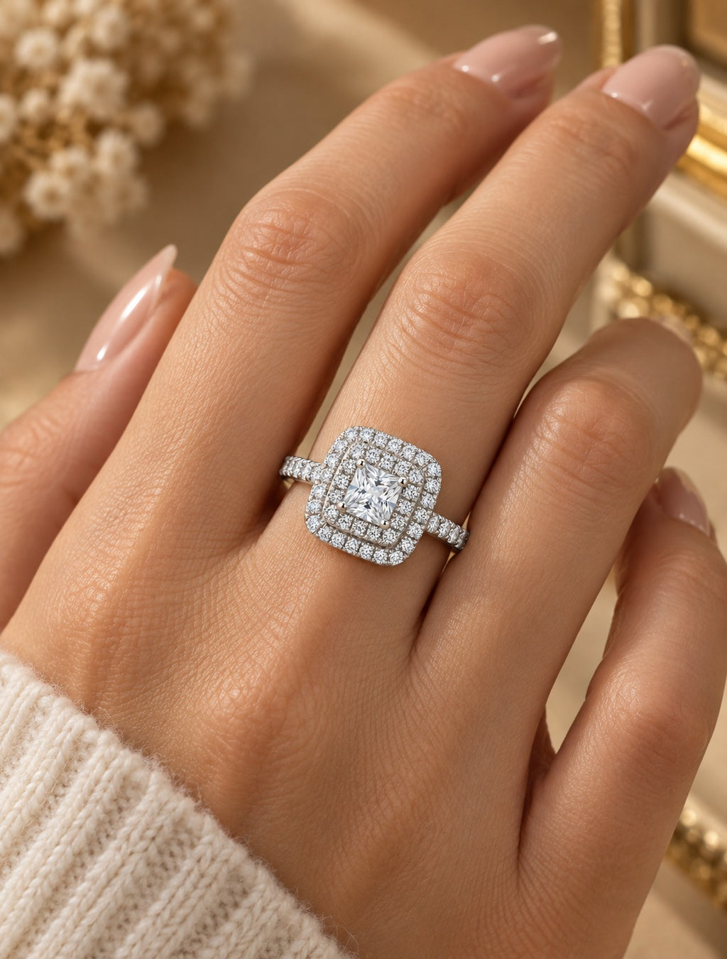 Princess Pavé Ring