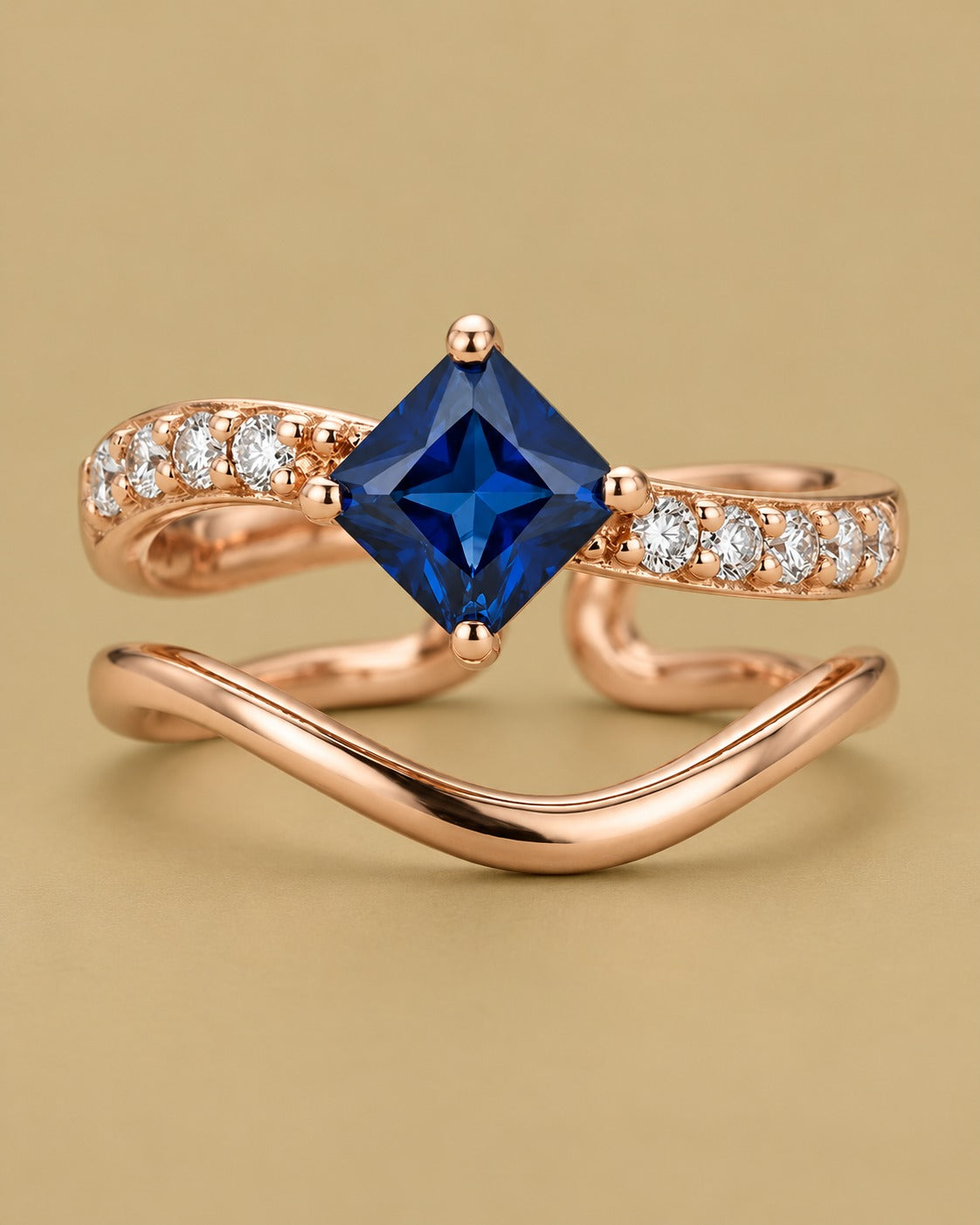 Sapphire Kite Ring