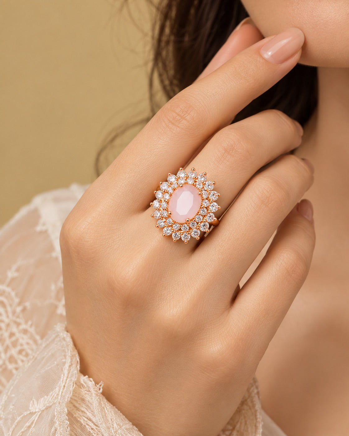 Rose Quartz Halo