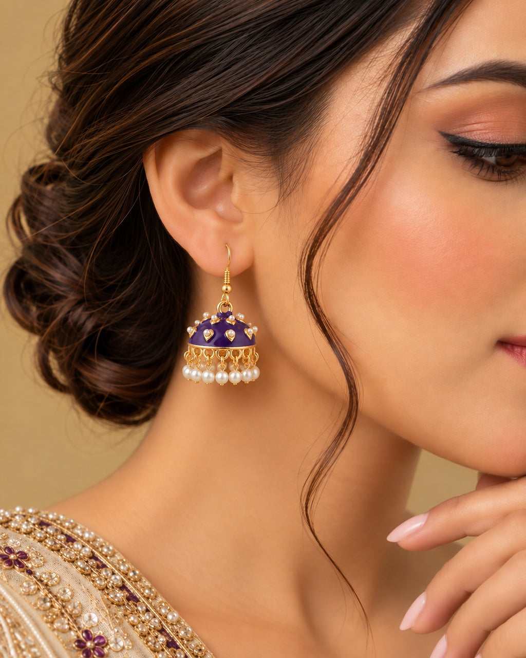 Purple Royal Jhumkas