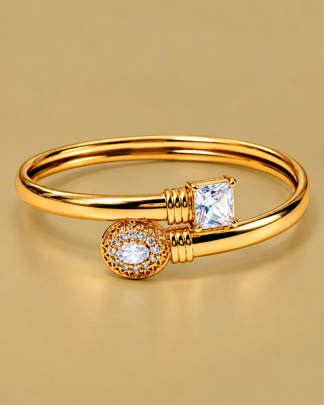 Crystal Open Cuff Bangle