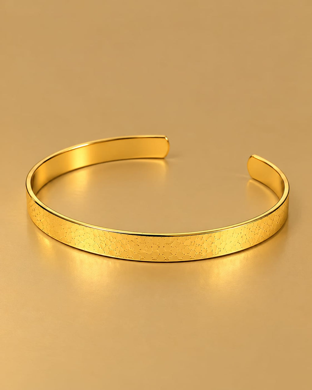 Textured Gold Bangle