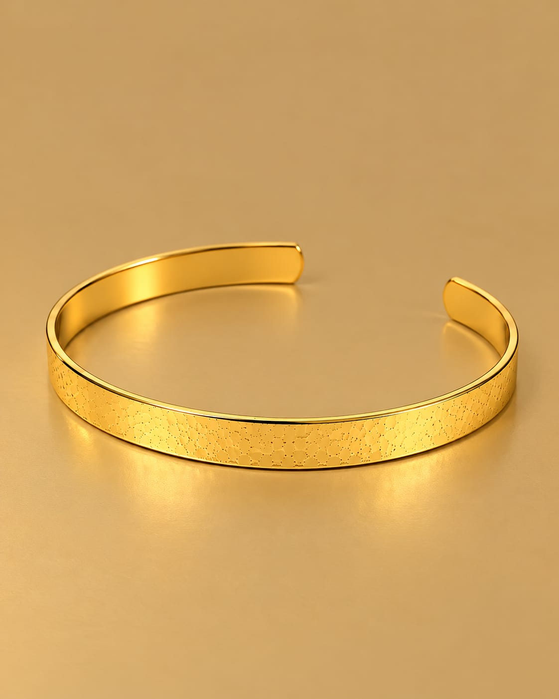Textured Gold Bangle
