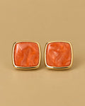 Coral Marble Stud