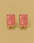 Coral Rectangle Studs