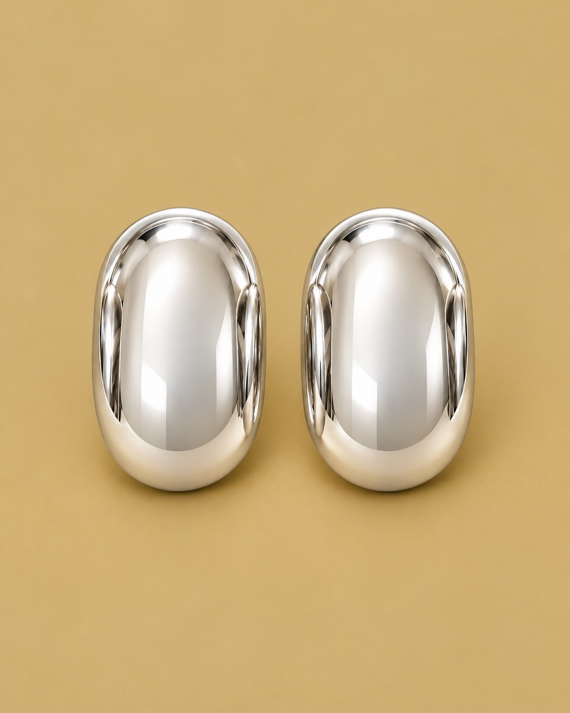 Sculpted Oval Studs