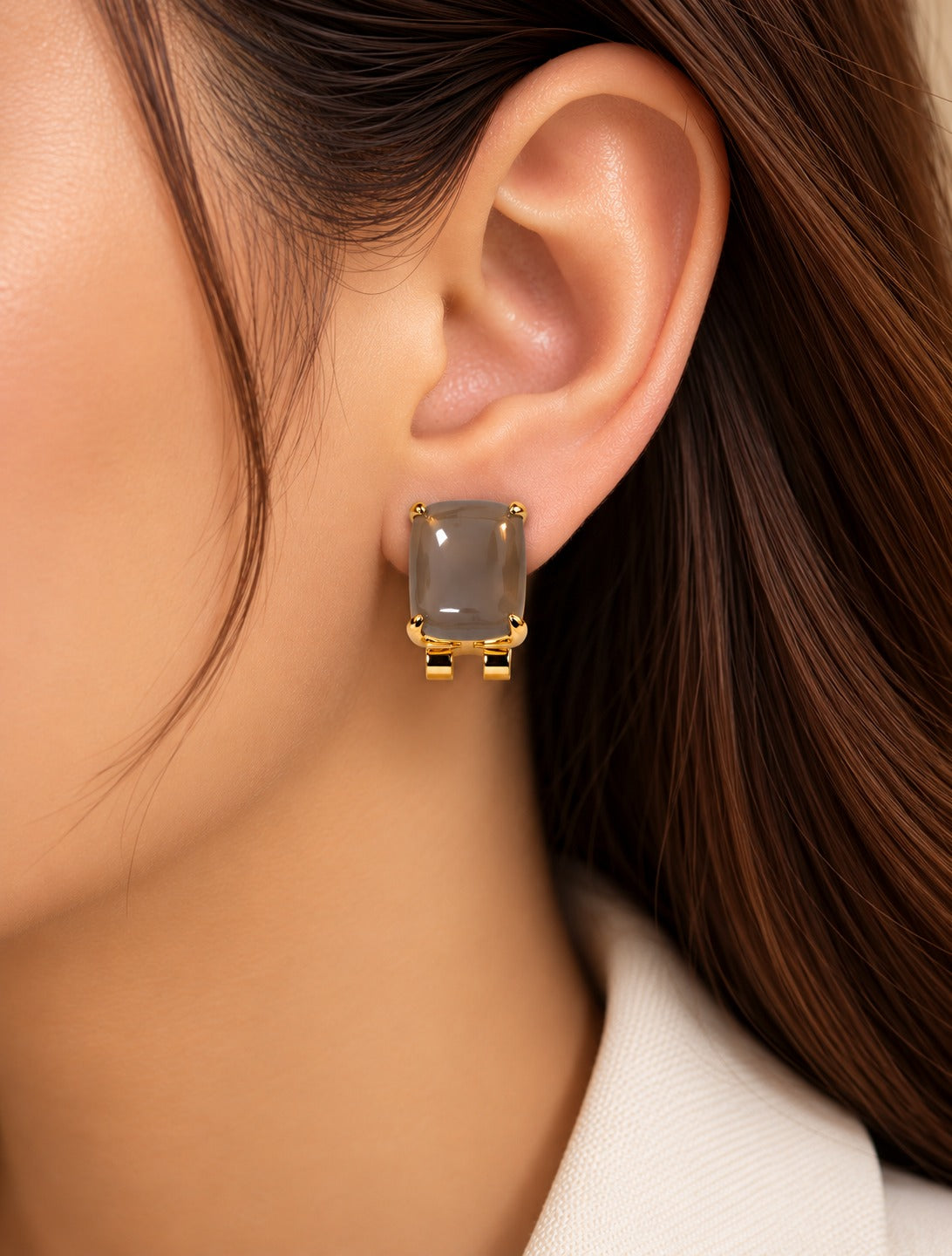 Smoky Taupe Studs