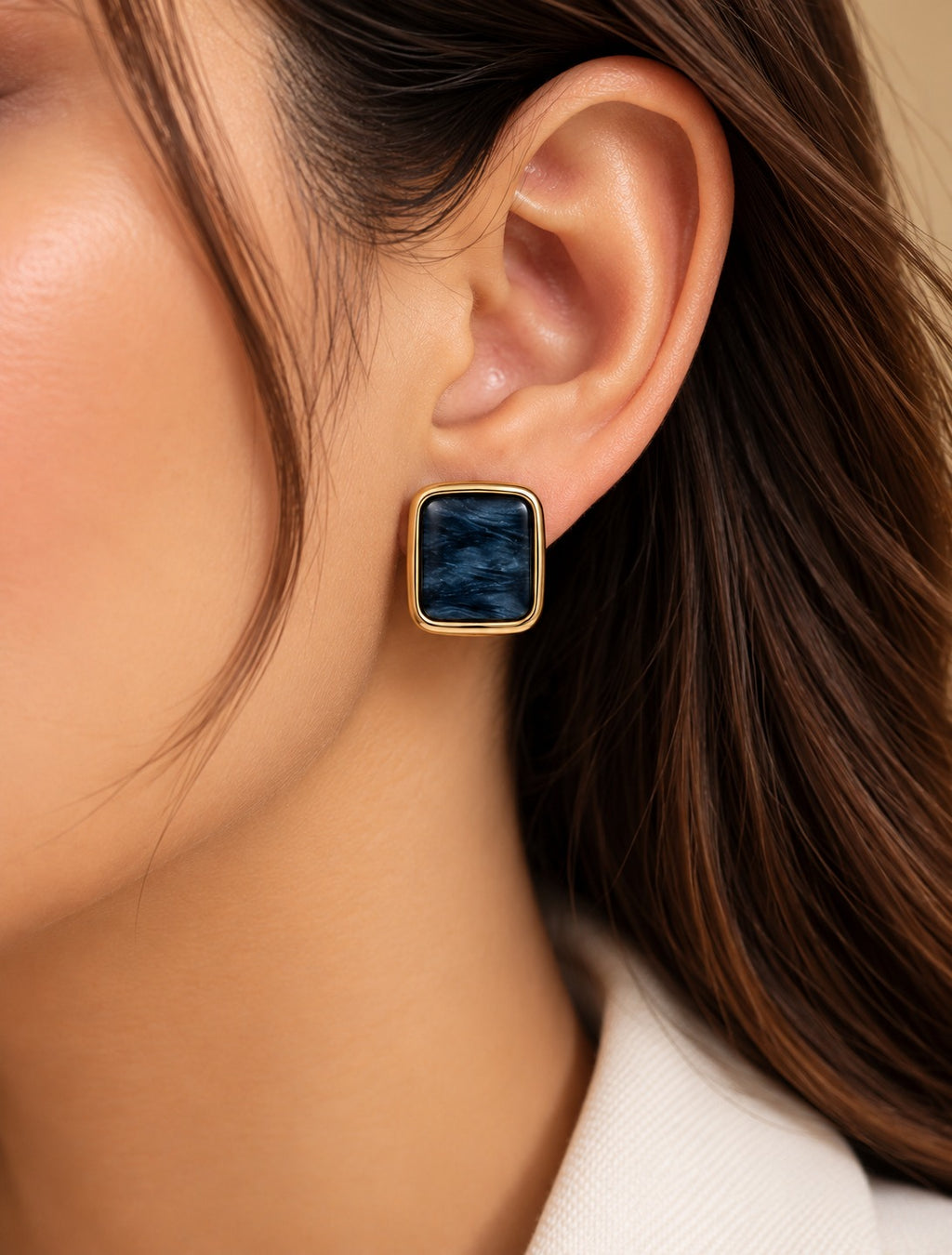 Midnight Marble Studs