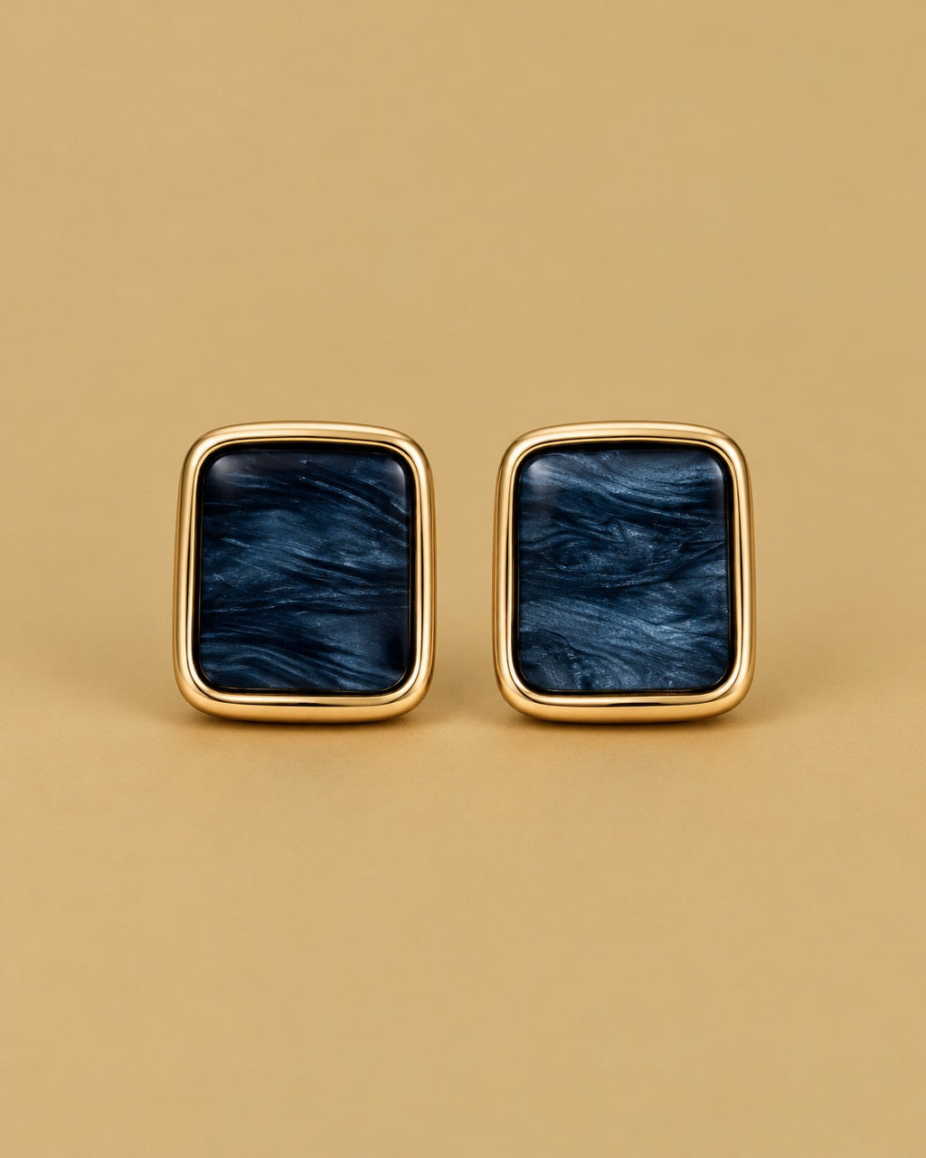 Midnight Marble Studs