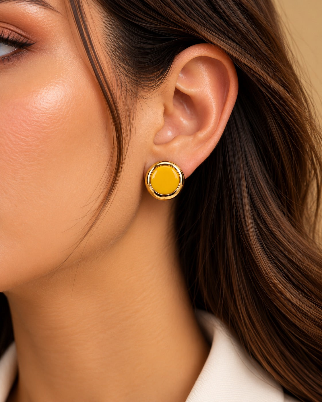 Mustard Glow Studs