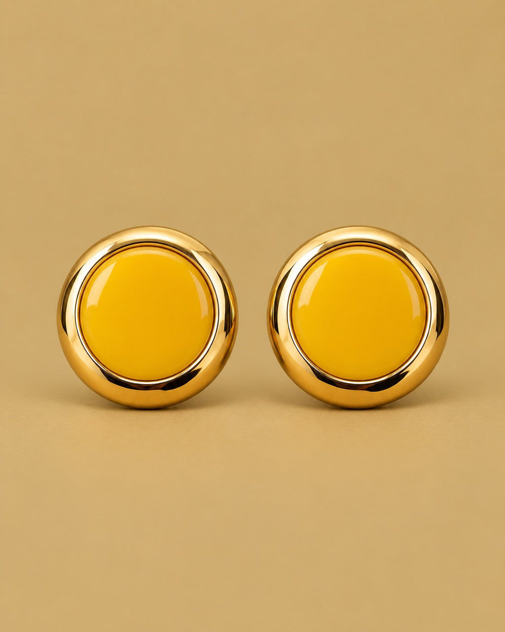 Mustard Glow Studs