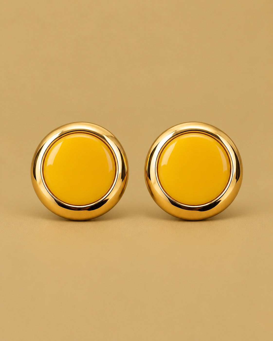 Mustard Glow Studs