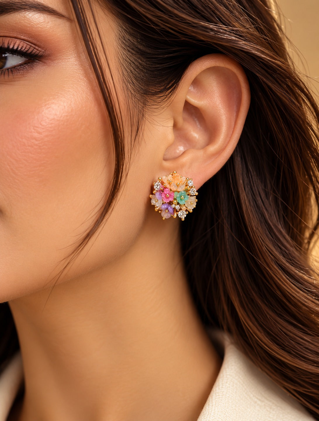 Pastel Floral Studs