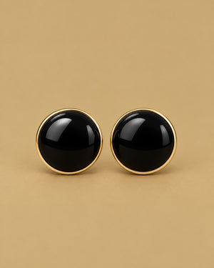 Black Round Stud