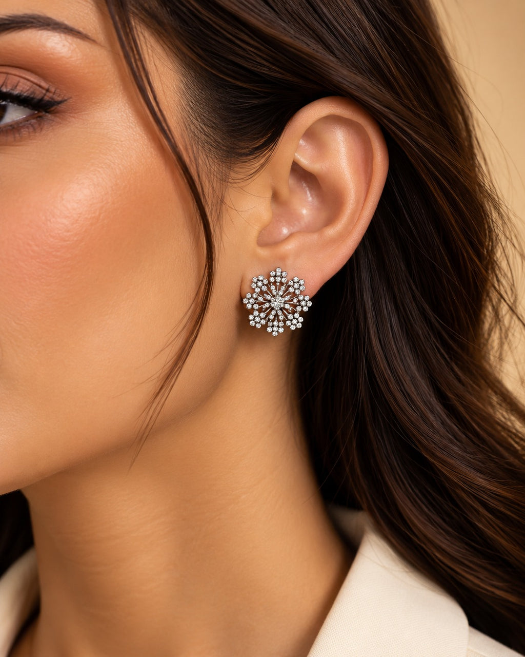 Crystal Snowflake Studs