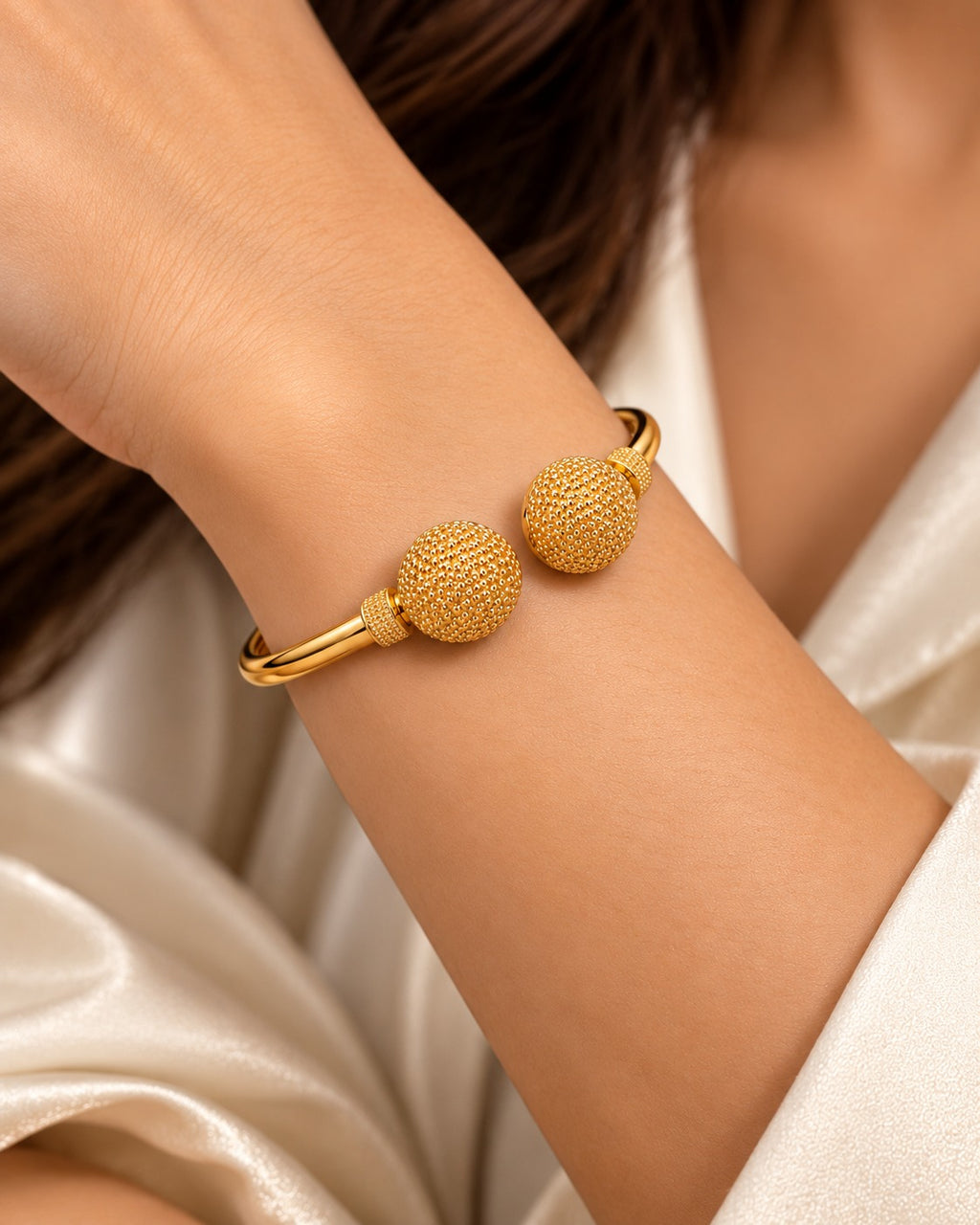 Orb Open Cuff Bangle