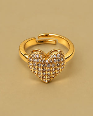 Pave Heart Ring