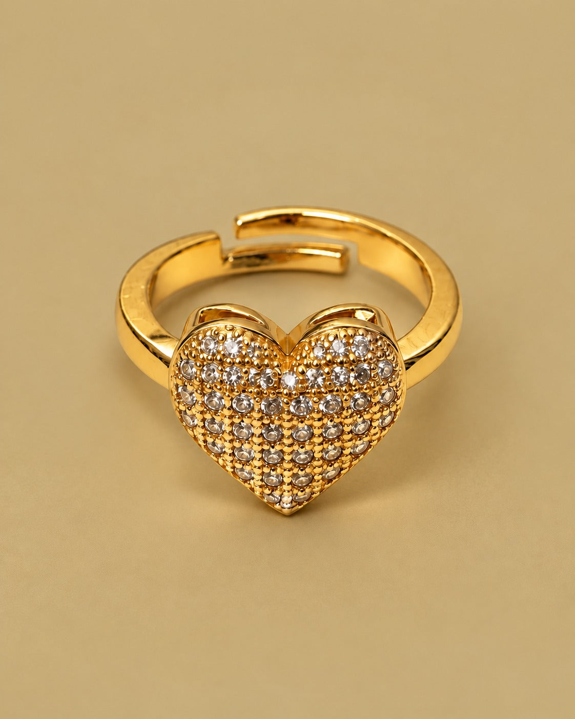 Pave Heart Ring