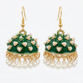 Emerald Heart Jhumkas