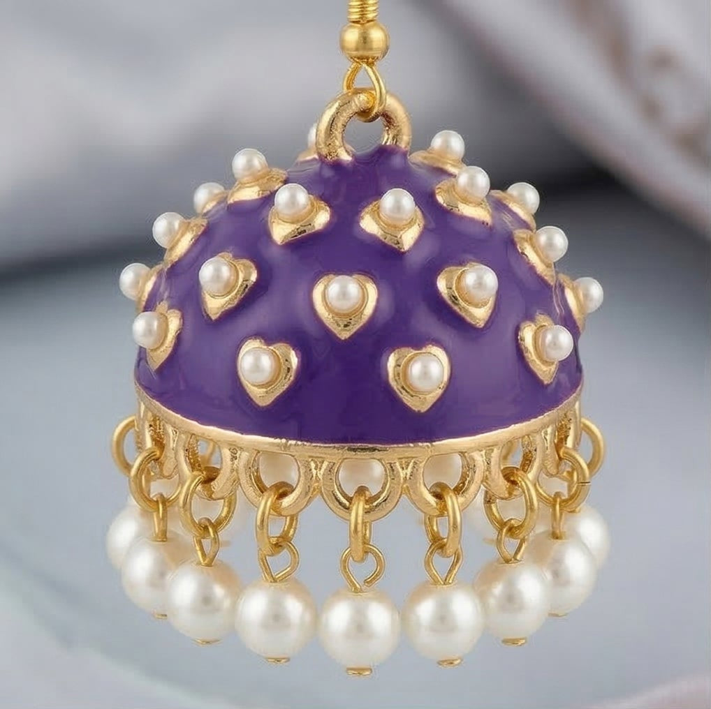 Purple Royal Jhumkas