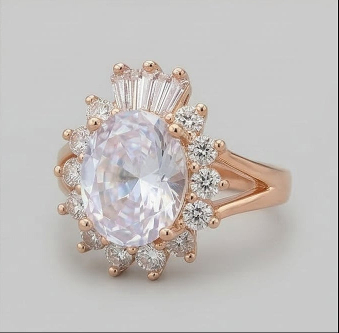 Sunburst Oval Halo